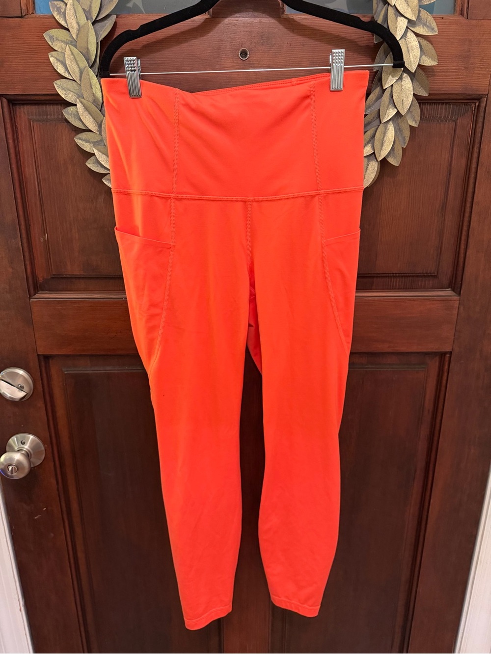 all in motion Orange High-Waist Leggings with Side Pockets